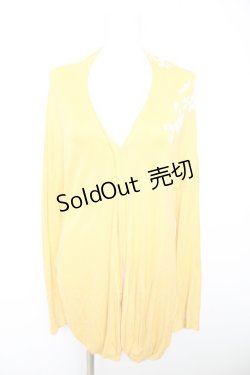 画像1: gouk / 桜プリントカーディガン  イエロー Y-26-01-28-077-GO-TO-SZ-ZY