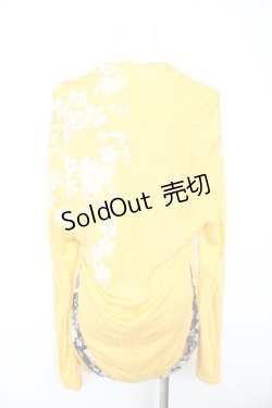 画像2: gouk / 桜プリントカーディガン  イエロー Y-26-01-28-077-GO-TO-SZ-ZY