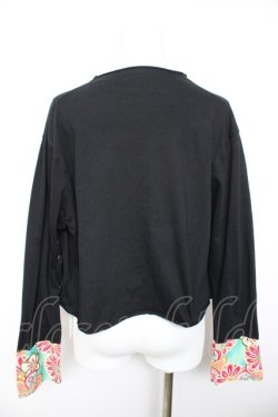 画像2: gouk / 袖和柄切替ボレロ  黒 Y-26-01-28-080-GO-TO-SZ-ZY