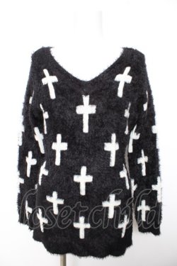 画像1: DigDeep / フェザークロスニット M 黒 Y-26-01-28-081-PU-TO-SZ-ZY