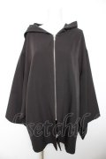 Deorart / PLファブリック地 着物袖 ジップアップパーカー M 黒 Y-26-01-28-083-PU-TO-SZ-ZY