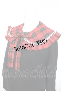 画像3: Angelic Pretty / タータンチェックレッスン付け襟プルオーバー  黒×赤 Y-26-01-28-084-AP-TO-SZ-ZY