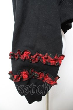 画像4: Angelic Pretty / タータンチェックレッスン付け襟プルオーバー  黒×赤 Y-26-01-28-084-AP-TO-SZ-ZY