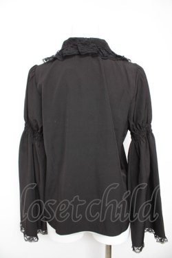画像2: NOEMIE / フロントハートレースブラウス  黒 Y-26-01-28-088-LO-BL-SZ-ZY