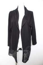 画像1: axes femme / フード付UVカットロングカーディガン  黒 Y-26-01-28-089-AX-TO-SZ-ZT070 (1)