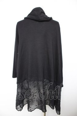 画像2: axes femme / フード付UVカットロングカーディガン  黒 Y-26-01-28-089-AX-TO-SZ-ZY