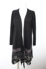 画像1: axes femme / 裾レースＵＶカットカーデ  黒 Y-26-01-28-090-AX-TO-SZ-ZT067 (1)