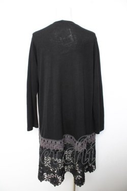 画像2: axes femme / 裾レースＵＶカットカーデ  黒 Y-26-01-28-090-AX-TO-SZ-ZY