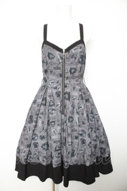 画像1: axes femme POETIQUE / ディズニーヴィランズ/ワンピース M 黒 Y-26-01-28-093-AX-OP-SZ-ZY