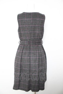 画像2: axes femme / シャギーチェックジャンスカ M クロ Y-26-01-28-096-AX-OP-SZ-ZY