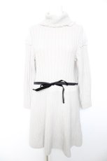 画像1: axes femme POETIQUE / 肩デザインタートルニットワンピース M グレー Y-26-01-28-103-AX-OP-SZ-ZT057 (1)
