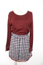 画像1: axes femme POETIQUE / 袖デザインワンピース M ワイン Y-26-01-28-108-AX-OP-SZ-ZH (1)
