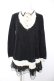 画像1: axes femme / 裾チュールブロッキングチュニ M 黒 Y-26-01-28-110-AX-OP-SZ-ZY (1)