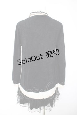 画像2: axes femme / 裾チュールブロッキングチュニ M 黒 Y-26-01-28-110-AX-OP-SZ-ZY