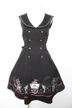 画像1: Amavel / Shark Piratesセーラーカラージャンパースカート F ブラック Y-26-01-28-114-CA-OP-SZ-ZY