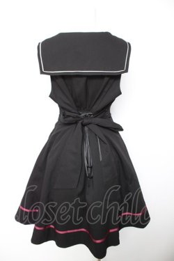 画像2: Amavel / Shark Piratesセーラーカラージャンパースカート F ブラック Y-26-01-28-114-CA-OP-SZ-ZY