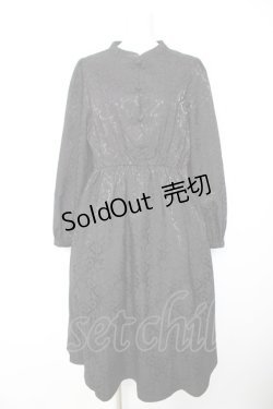 画像1: axes femme POETIQUE / チャイナボタンワンピース M 黒 Y-26-01-28-124-AX-OP-SZ-ZY