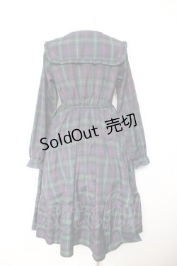 画像2: m petit by misako / TT*AOKチェックOP S 濃緑 Y-26-01-28-127-LO-OP-SZ-ZY