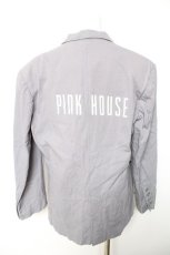 画像2: PINK HOUSE / ロゴプリントジャケット F ブルーグレー Y-26-01-28-129-LO-JA-SZ-ZT573 (2)