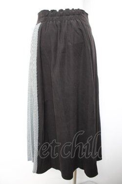 画像2: axes femme / バイカラープリーツスカート F 黒 Y-26-01-28-137-AX-SK-SZ-ZY