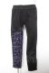 画像1: ALGONQUINS / ツートンプリントパンツ 2 黒×紫 Y-26-01-28-145-AL-PA-SZ-ZY (1)