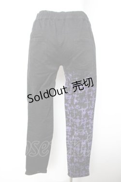 画像2: ALGONQUINS / ツートンプリントパンツ 2 黒×紫 Y-26-01-28-145-AL-PA-SZ-ZY