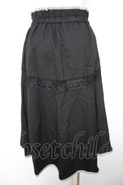 画像2: axes femme / フロント編上レース切替スカート M クロ Y-26-01-28-147-AX-SK-SZ-ZY