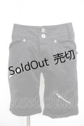 PEACE NOW / ジップデザインハーフパンツ M 黒 Y-26-01-28-148-PU-PA-SZ-ZY