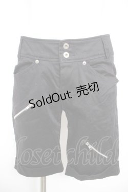 画像1: PEACE NOW / ジップデザインハーフパンツ M 黒 Y-26-01-28-148-PU-PA-SZ-ZY