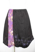 gouk / 和柄切り替えスカート  黒 Y-26-01-28-149-GO-SK-SZ-ZY