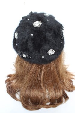 画像3: NOEMIE / シャギーツイードリボンベレー  黒 Y-26-01-28-016-LO-AC-SZ-ZY