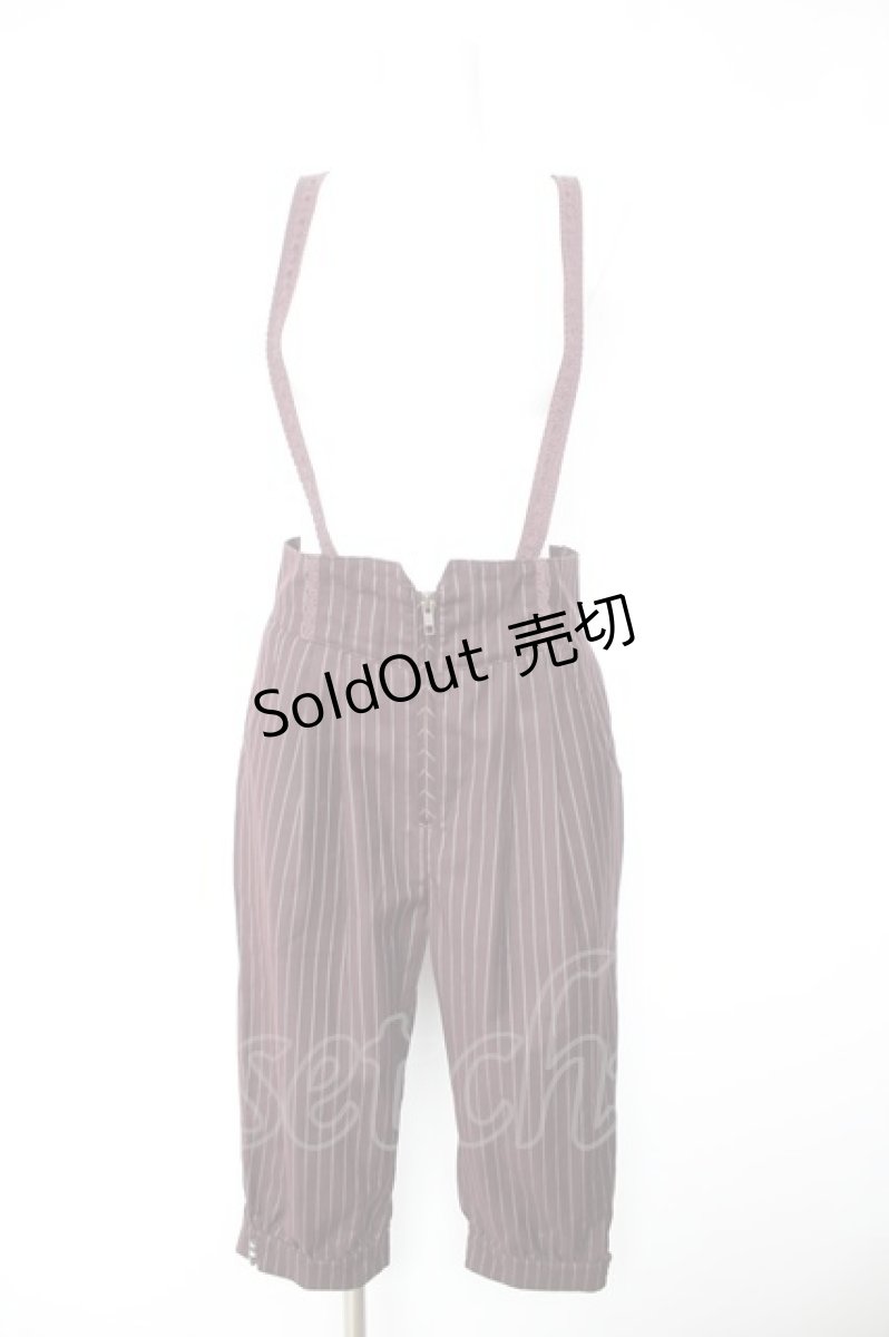 画像1: axes femme POETIQUE / サス付きハーフパンツ M ワイン Y-26-01-28-153-AX-PA-SZ-ZT0303T (1)