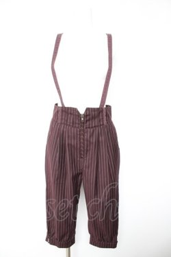 画像1: axes femme POETIQUE / サス付きハーフパンツ M ワイン Y-26-01-28-153-AX-PA-SZ-ZY