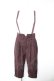 画像1: axes femme POETIQUE / サス付きハーフパンツ M ワイン Y-26-01-28-153-AX-PA-SZ-ZY (1)