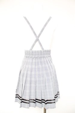 画像2: MA*RS / サス付きチェックスカート  グレー Y-26-01-28-158-EL-SK-SZ-ZY