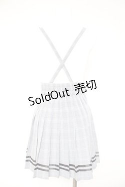 画像2: MA*RS / サス付きチェックスカート  グレー Y-26-01-28-158-EL-SK-SZ-ZY