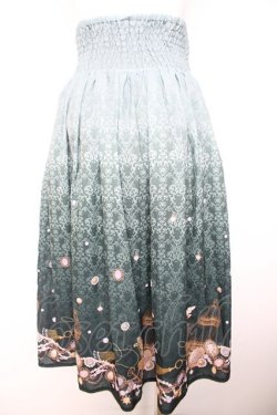 画像2: axes femme / アンティーク柄2WAYスカート  グリーン Y-26-01-28-159-AX-SK-SZ-ZY