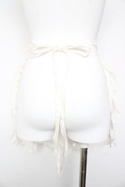 画像2: Vallee lys / 刺繍入りエプロン  白 Y-26-01-28-165-GO-SK-SZ-ZY