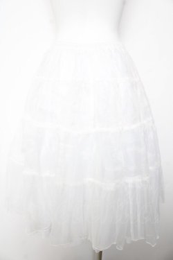 画像2: axes femme kawaii / ミディオーガンジーパニエ M 白 Y-26-01-28-169-AX-SK-SZ-ZY