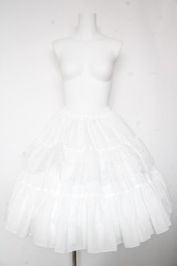 画像1: Hoshibako Works / 55ｃｍワイヤーパニエスカート  ホワイト Y-26-01-28-170-LO-SK-SZ-ZY