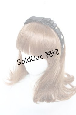 画像1: Ank Rouge / リボンビジューカチューシャ  黒 Y-26-01-28-019-CA-AC-SZ-ZT0131W