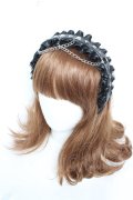 NOEMIE / フリルスタッズチェーンカチューシャ  黒 Y-26-01-28-021-LO-AC-SZ-ZY