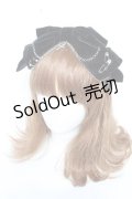 NOEMIE / ベロアリボンクロスチェーンカチューシャ  黒 Y-26-01-28-022-LO-AC-SZ-ZT0131W