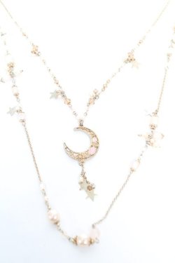 画像1: axes femme / 二連ムーンネックレス  ゴールド Y-26-01-28-004-AX-AC-SZ-ZY