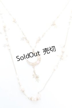 画像1: axes femme / 二連ムーンネックレス  ゴールド Y-26-01-28-004-AX-AC-SZ-ZY