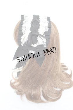 画像2: ALICE and the PIRATES / フランチェスカフリルヘッドドレス  黒×白 Y-26-01-28-024-PA-AC-SZ-ZY