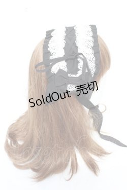 画像3: ALICE and the PIRATES / フランチェスカフリルヘッドドレス  黒×白 Y-26-01-28-024-PA-AC-SZ-ZY