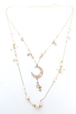 画像2: axes femme / 二連ムーンネックレス  ゴールド Y-26-01-28-004-AX-AC-SZ-ZY