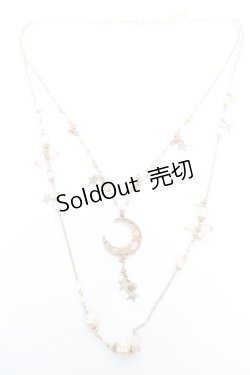 画像2: axes femme / 二連ムーンネックレス  ゴールド Y-26-01-28-004-AX-AC-SZ-ZY