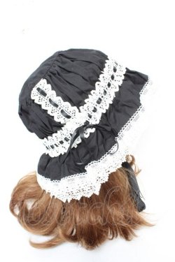 画像4: ALICE and the PIRATES / フリルメイドキャップ  黒×白 Y-26-01-28-026-PA-AC-SZ-ZY